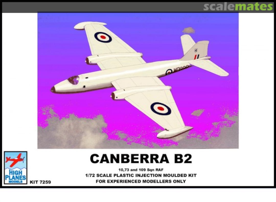 Boxart Canberra B2 7259 High Planes Models Boxart Canberra B2 7259 High Planes Models