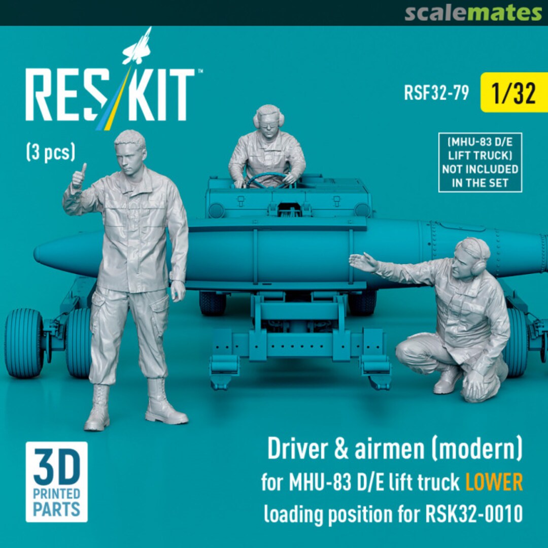 Boxart Driver & airmen (modern) MHU-83 D/E lift truck LOWER loading position RSF32-0079 ResKit