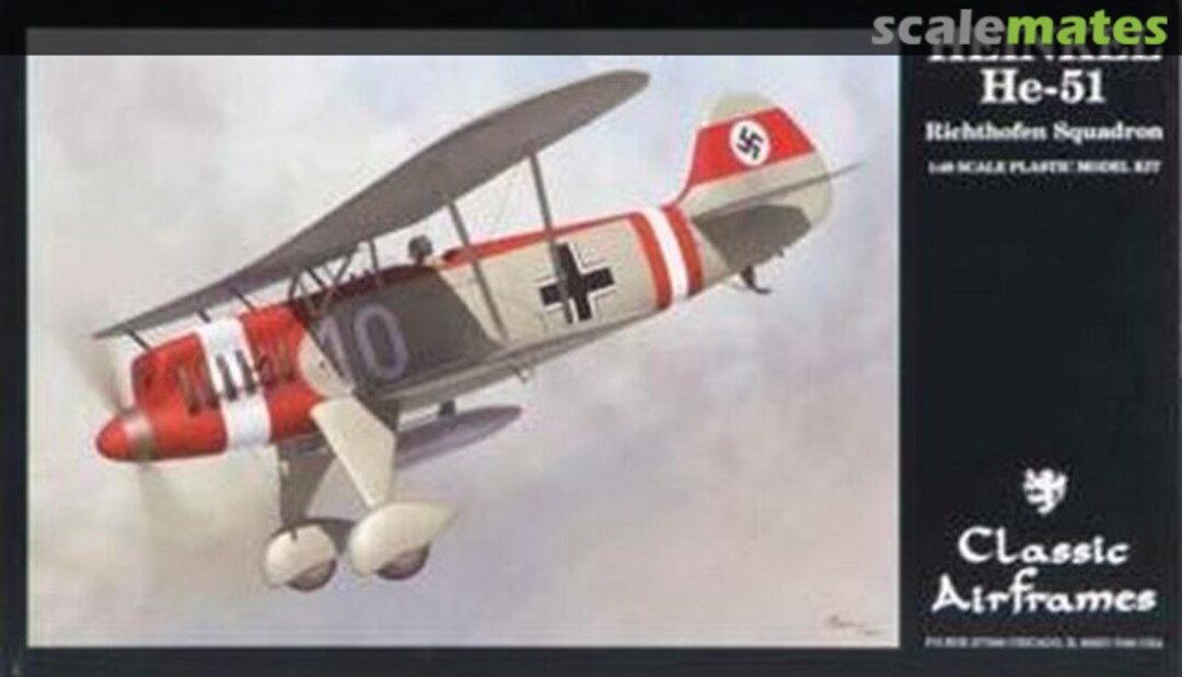 Boxart Heinkel He-51 Richthofen Squadron 4154 Classic Airframes Boxart Heinkel He-51 Richthofen Squadron 4154 Classic Airframes