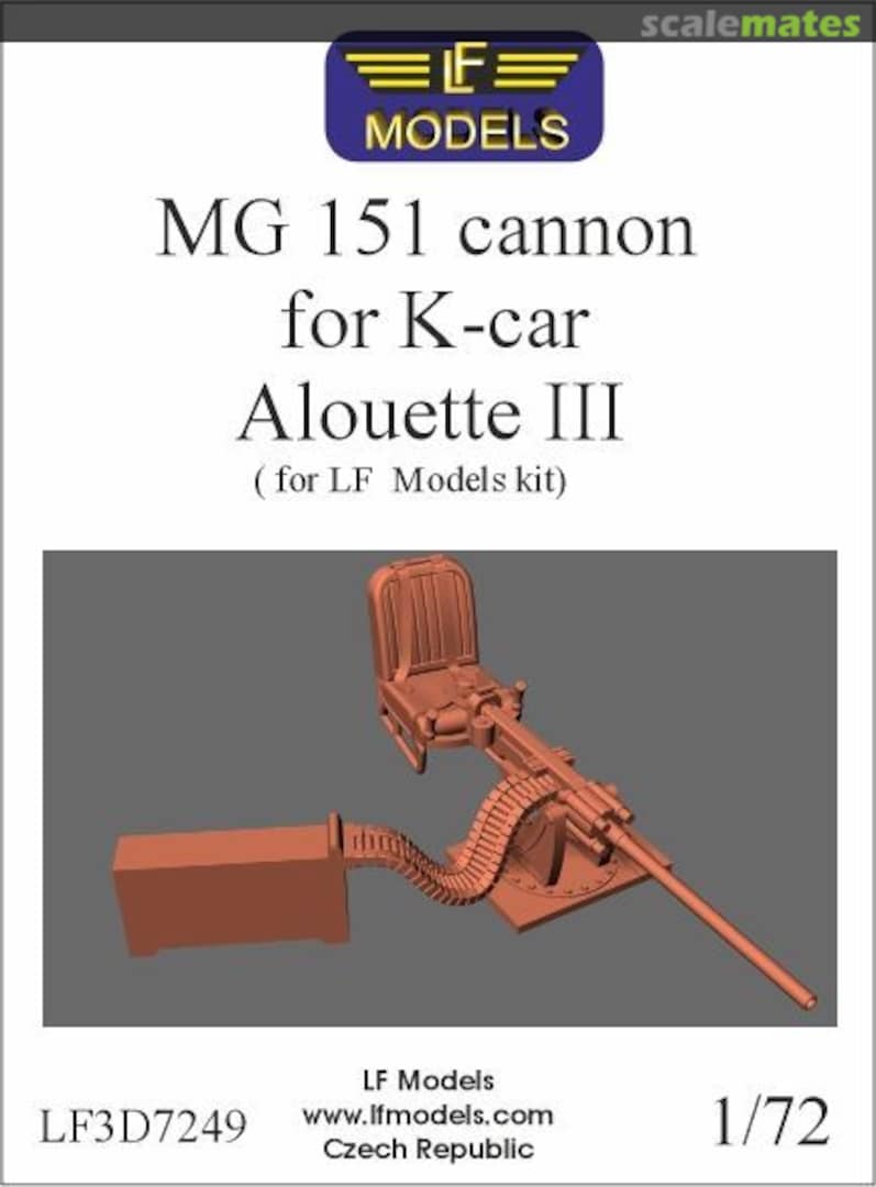 Boxart MG 151 cannon for K-car Alouette III LF3D7249 LF Models