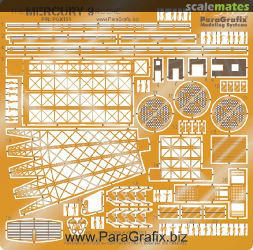 Boxart Mercury 9 Rocket Photoetch Set PGX151 ParaGrafix Modeling Systems