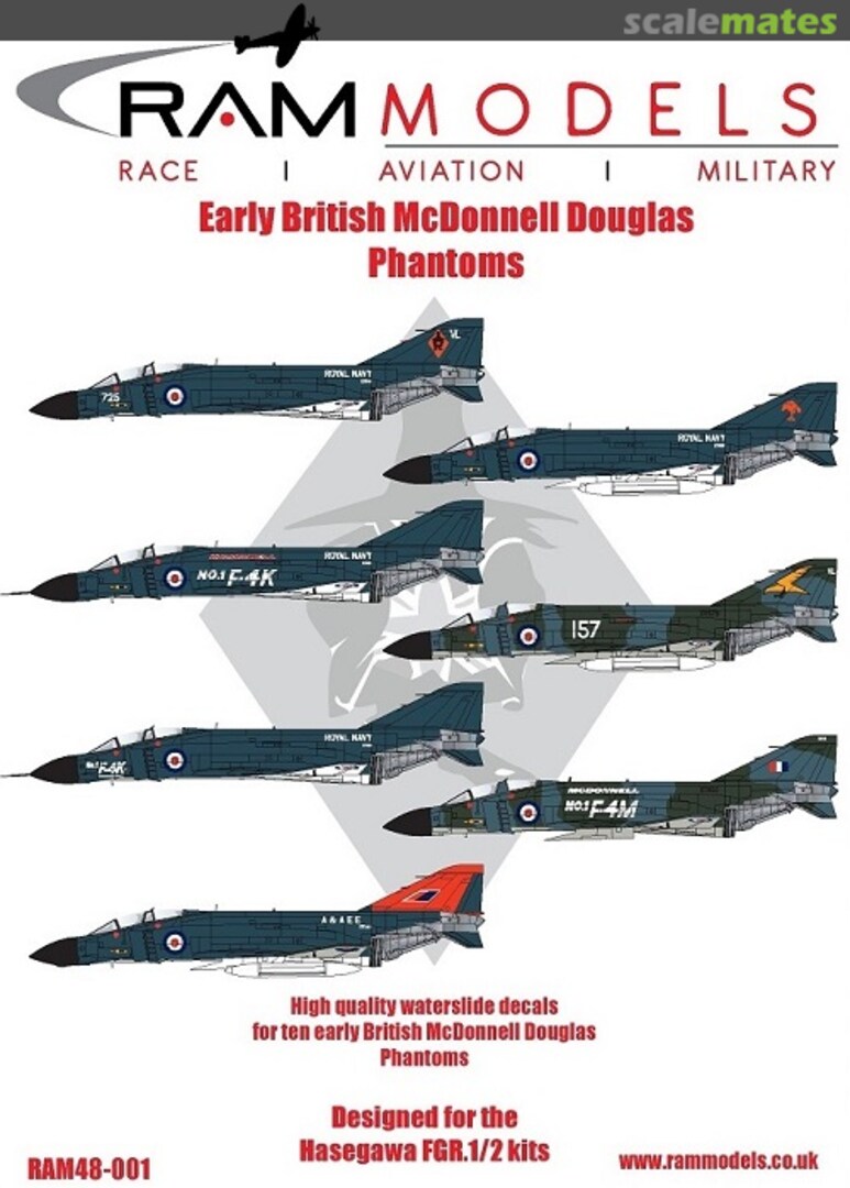 Boxart Early British McDonnell Douglas Phantoms RAM 48-001 RAM Models Boxart Early British McDonnell Douglas Phantoms RAM 48-001 RAM Models