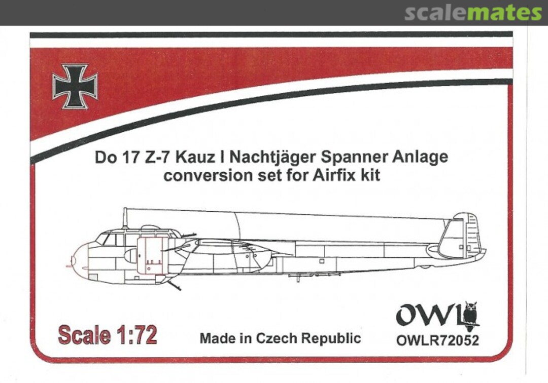 Boxart Do 17 Z-7 Kauz I Nachtjager Spanner Anlage conversion set for Airfix kit OWLR72052 OWL