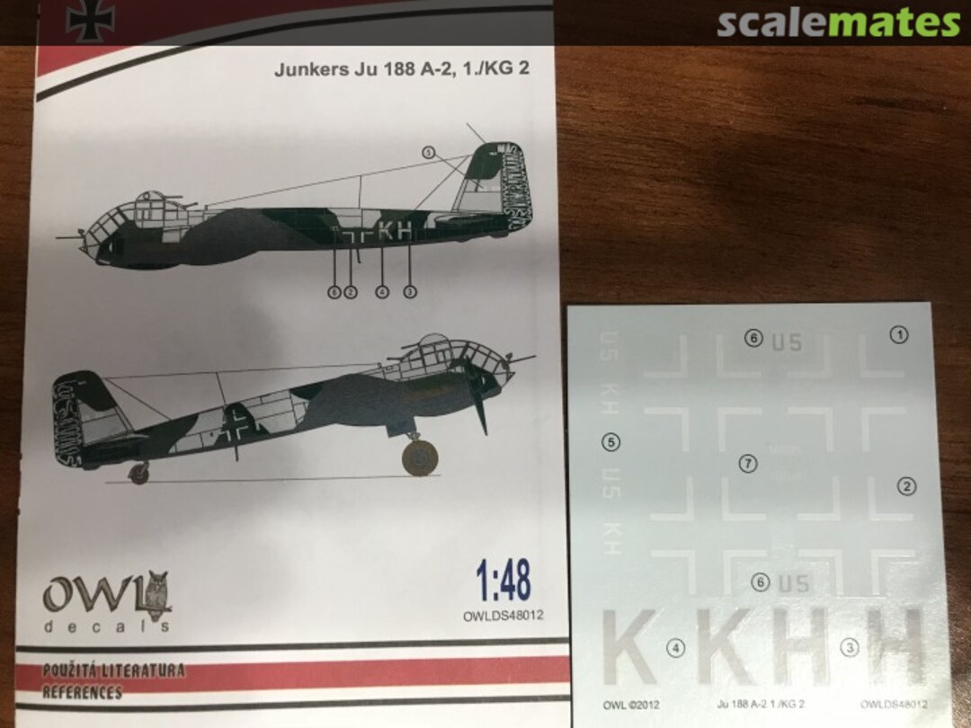 Boxart Junkers Ju 188 A-2, 1./KG 2 OWLDS48012 OWL Boxart Junkers Ju 188 A-2, 1./KG 2 OWLDS48012 OWL