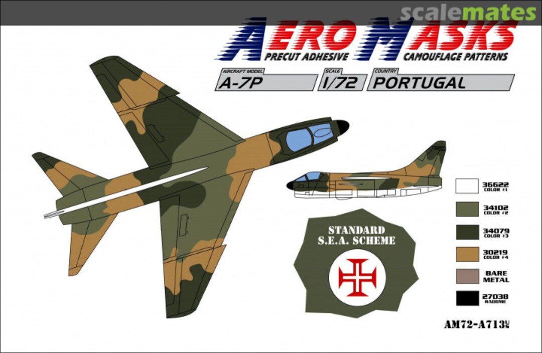 Boxart A-7P Portugal Standard SEA Scheme AM72-A713 AeroMasks Boxart A-7P Portugal Standard SEA Scheme AM72-A713 AeroMasks