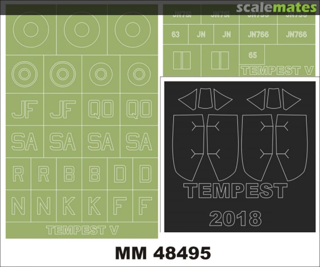 Boxart Hawker Tempest Mk.V MM48495 Montex Boxart Hawker Tempest Mk.V MM48495 Montex