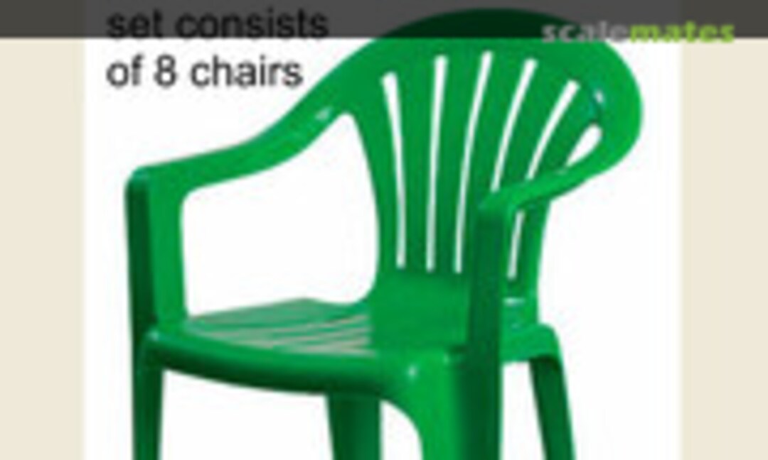 1:48 Plastic chairs (8 pcs.) - resin set (DANmodels DM48518) DM48518
