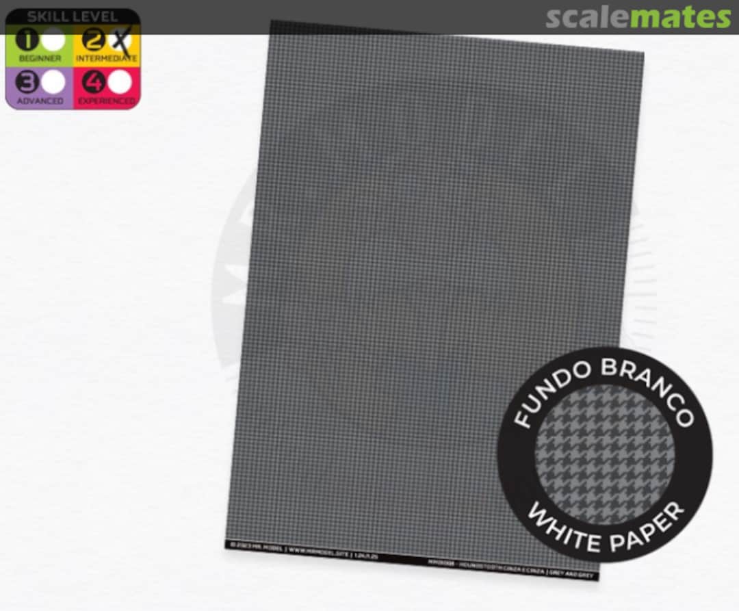 Boxart Grey & Grey Houndstooth Pattern MM01008 Mr. Model