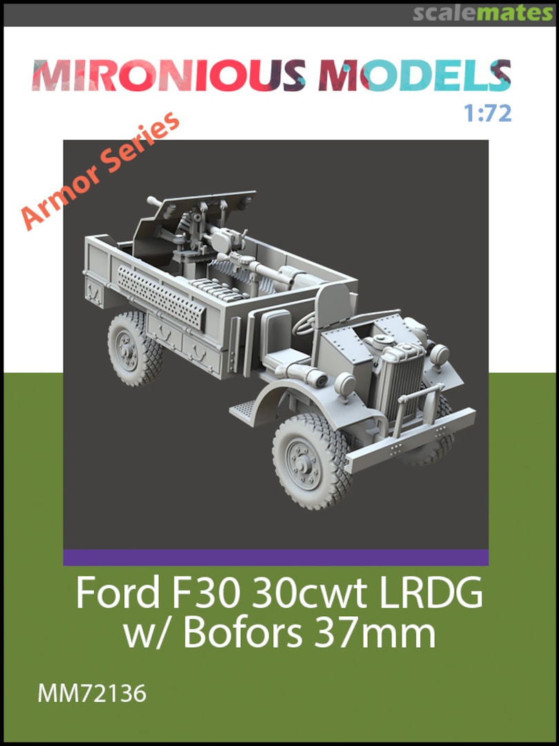 Boxart Ford F30 30cwt LRDG with Bofors 37 mm MM72136 Mironious Models Boxart Ford F30 30cwt LRDG with Bofors 37 mm MM72136 Mironious Models