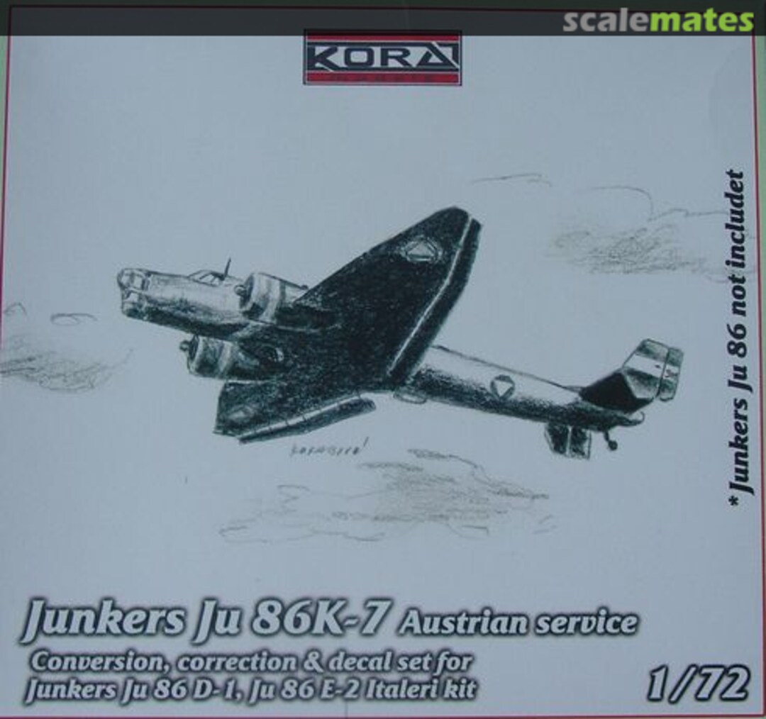 Boxart Junkers Ju 86K-7 Austria C7238 Kora Models