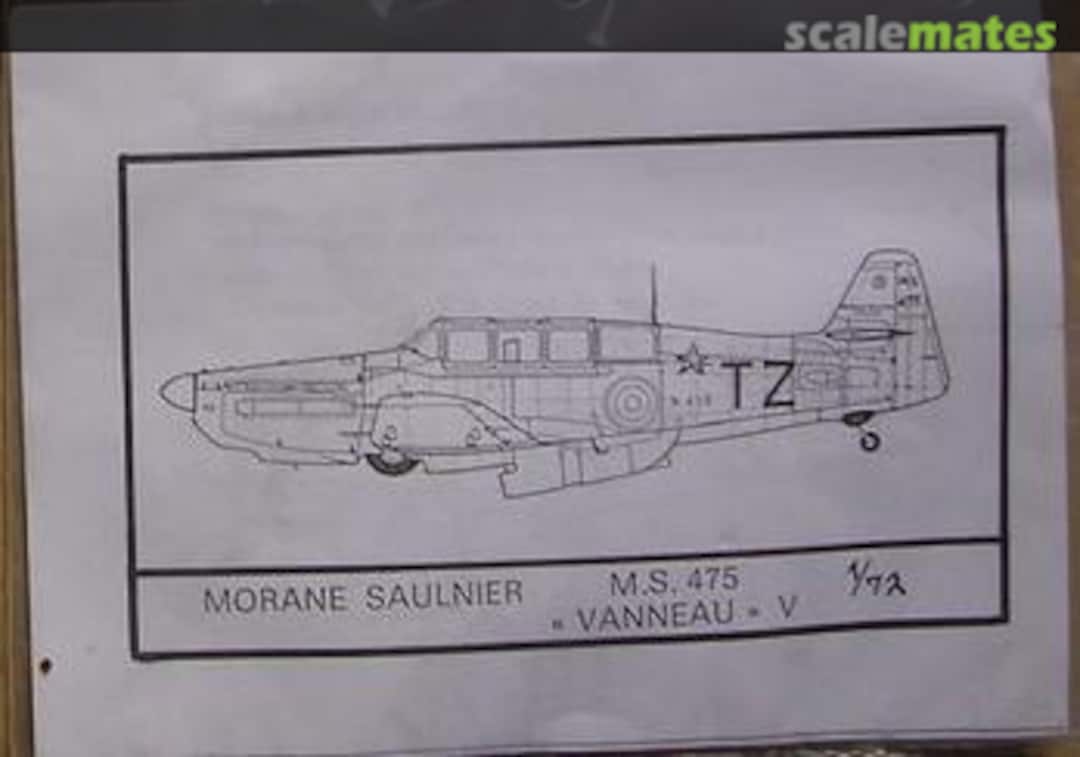 Boxart Morane Saulnier MS.475 Vanneau V DA7237 Dujin Boxart Morane Saulnier MS.475 Vanneau V DA7237 Dujin
