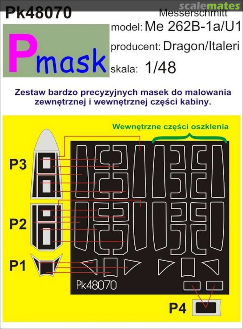 Boxart Messerschmitt Me 262B-1a/U1 PK48070 Pmask Boxart Messerschmitt Me 262B-1a/U1 PK48070 Pmask