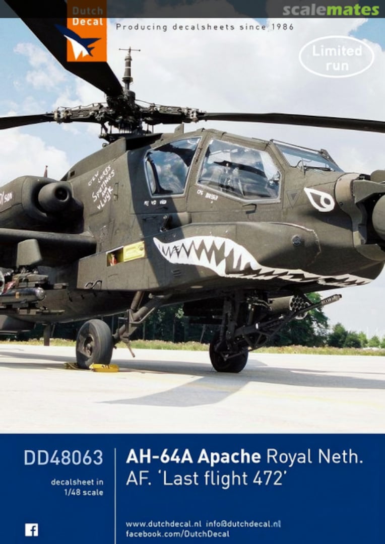 Boxart AH-64A Apache DD48063 Dutch Decal Boxart AH-64A Apache DD48063 Dutch Decal
