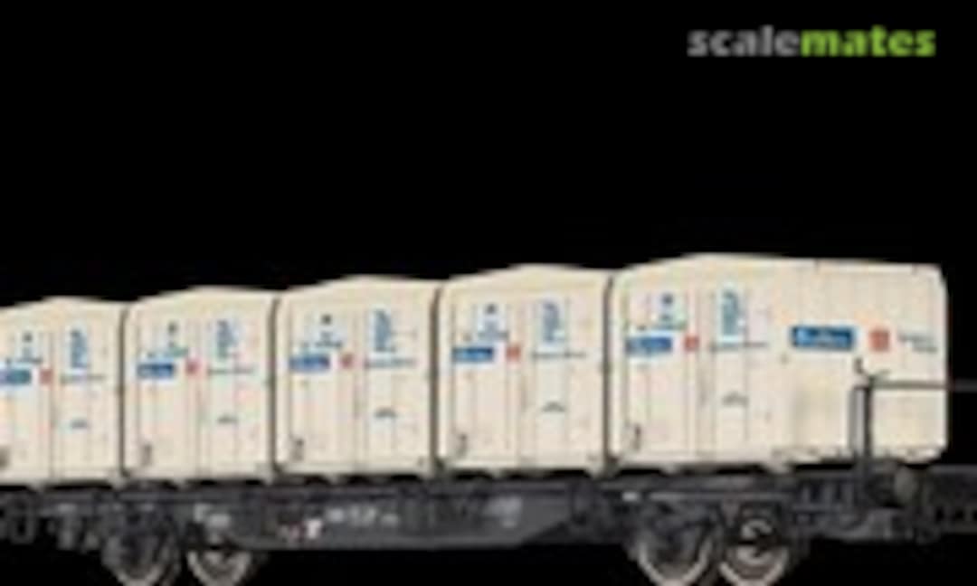 Container car Lbs-58 DB, with Ekrt 212 &quot;Bahlsen&quot; (Brawa 49124)