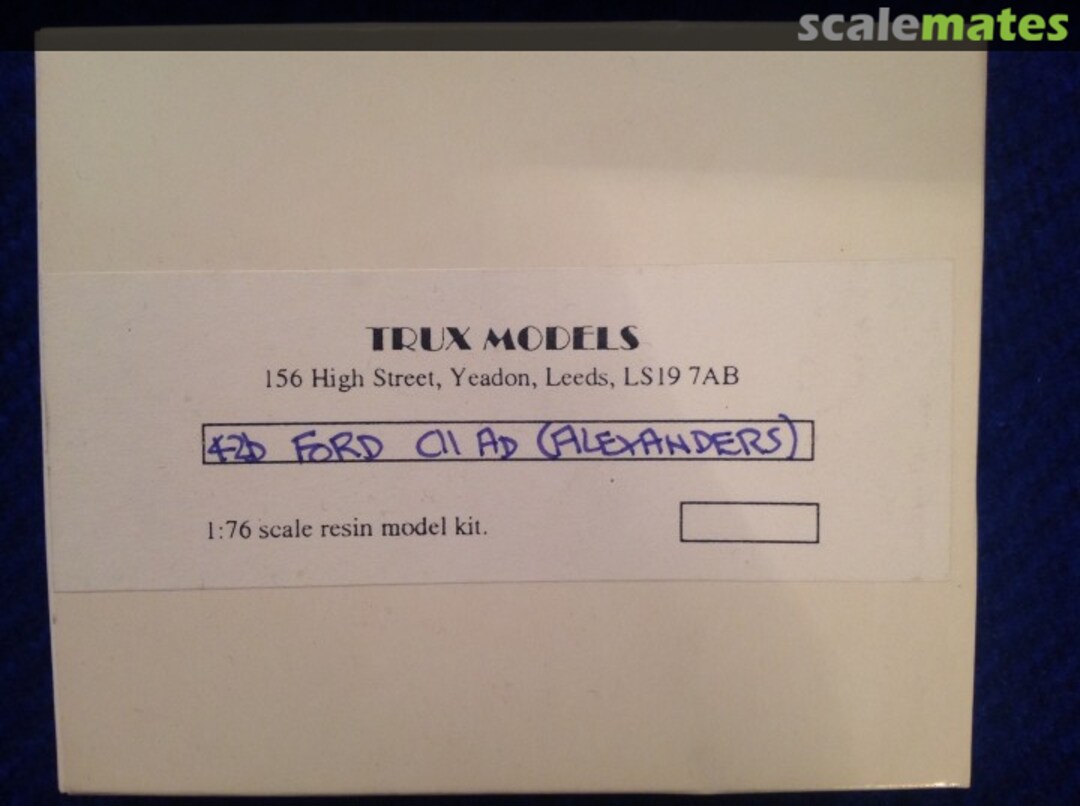 Boxart Ford C11 ADF Tourer 42b Trux Models Boxart Ford C11 ADF Tourer 42b Trux Models