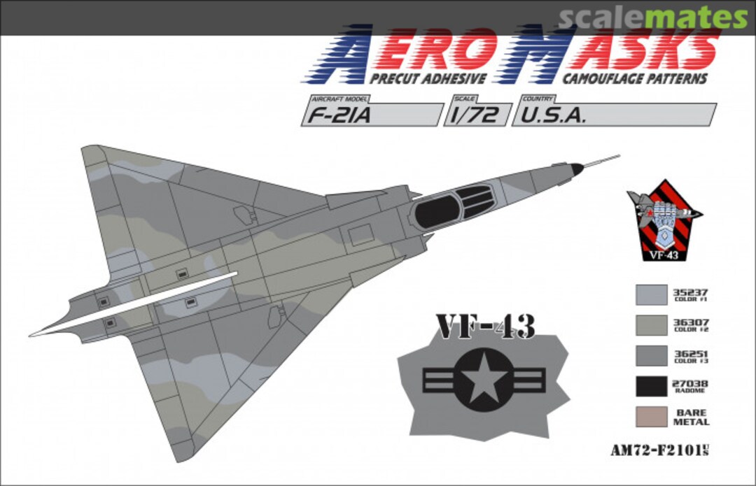 Boxart F-21A USA VF-43 AM72-F2101 AeroMasks Boxart F-21A USA VF-43 AM72-F2101 AeroMasks