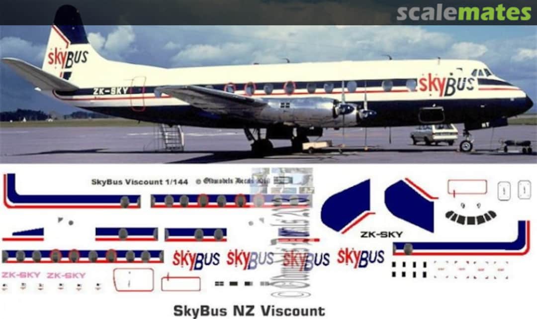 Boxart SkyBus Viscount OMD0545 Oldmodels Decals Boxart SkyBus Viscount OMD0545 Oldmodels Decals