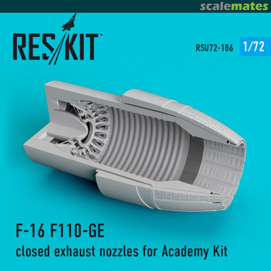 Boxart F-16 F110-GE close exhaust nozzles RSU72-0186 ResKit Boxart F-16 F110-GE close exhaust nozzles RSU72-0186 ResKit