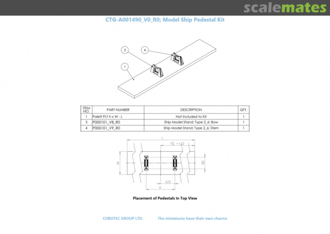 Contents Ship Model Stand Kit for Submarine U9 Class CTG-A001490_V0_R0 COBOTEC GROUP LTD. Contents Ship Model Stand Kit for Submarine U9 Class CTG-A001490_V0_R0 COBOTEC GROUP LTD.