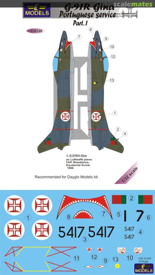 Boxart G.91R Gina Portuguese Service Part.1 C32126 LF Models