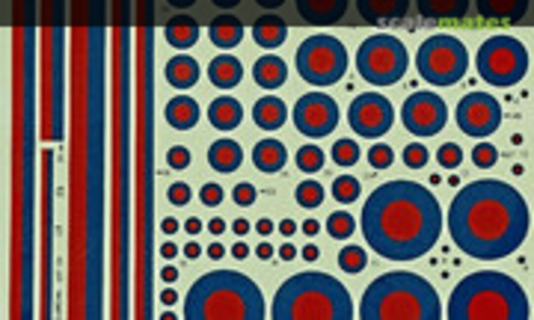 1:72 British Tactical Red/Blue Roundels & Fin Flashes (Modeldecal 54) 54