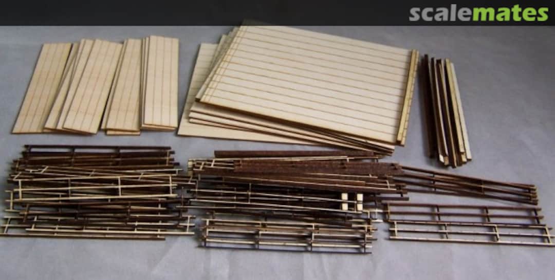 Boxart Bailey Type Double-Double M1 Panel Bridge wood parts TSP-35001 Flux Dimensions