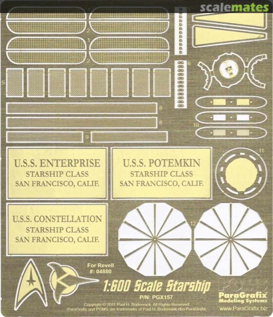 Boxart Enterprise Photoetch Set PGX157 ParaGrafix Modeling Systems