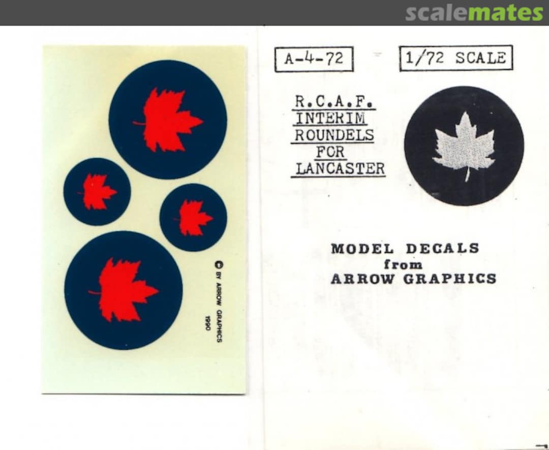 Boxart RCAF Interim Roundels for Lancaster A-4-72 Arrow Graphics Boxart RCAF Interim Roundels for Lancaster A-4-72 Arrow Graphics