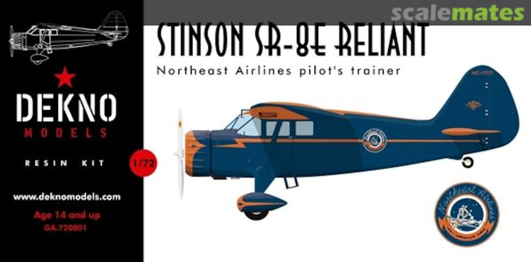 Boxart Stinson SR-8E Reliant GA. 720801 Dekno Models Boxart Stinson SR-8E Reliant GA. 720801 Dekno Models