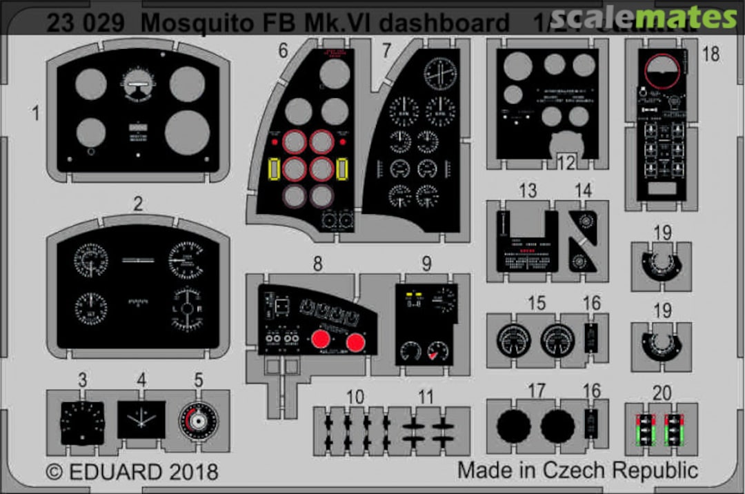 Boxart Mosquito FB Mk.VI dashboard 23029 Eduard Boxart Mosquito FB Mk.VI dashboard 23029 Eduard