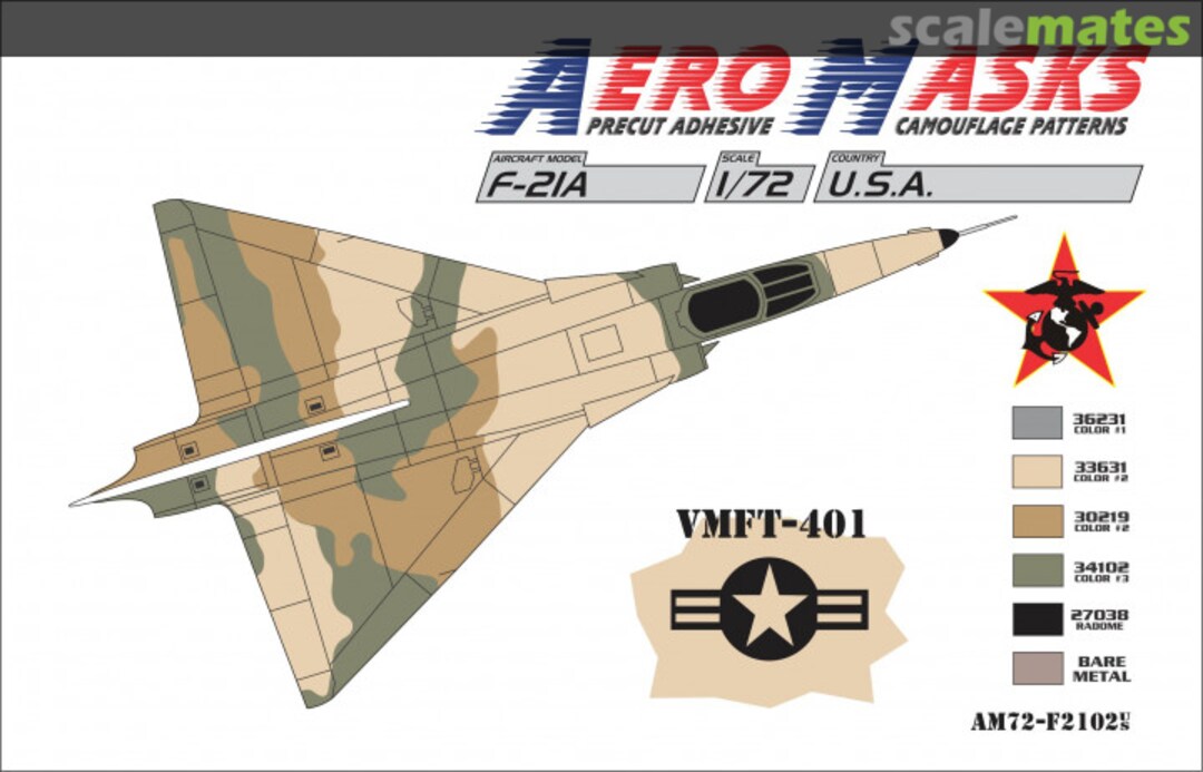 Boxart F-21A USA VMFT-401 AM72-F2102 AeroMasks Boxart F-21A USA VMFT-401 AM72-F2102 AeroMasks