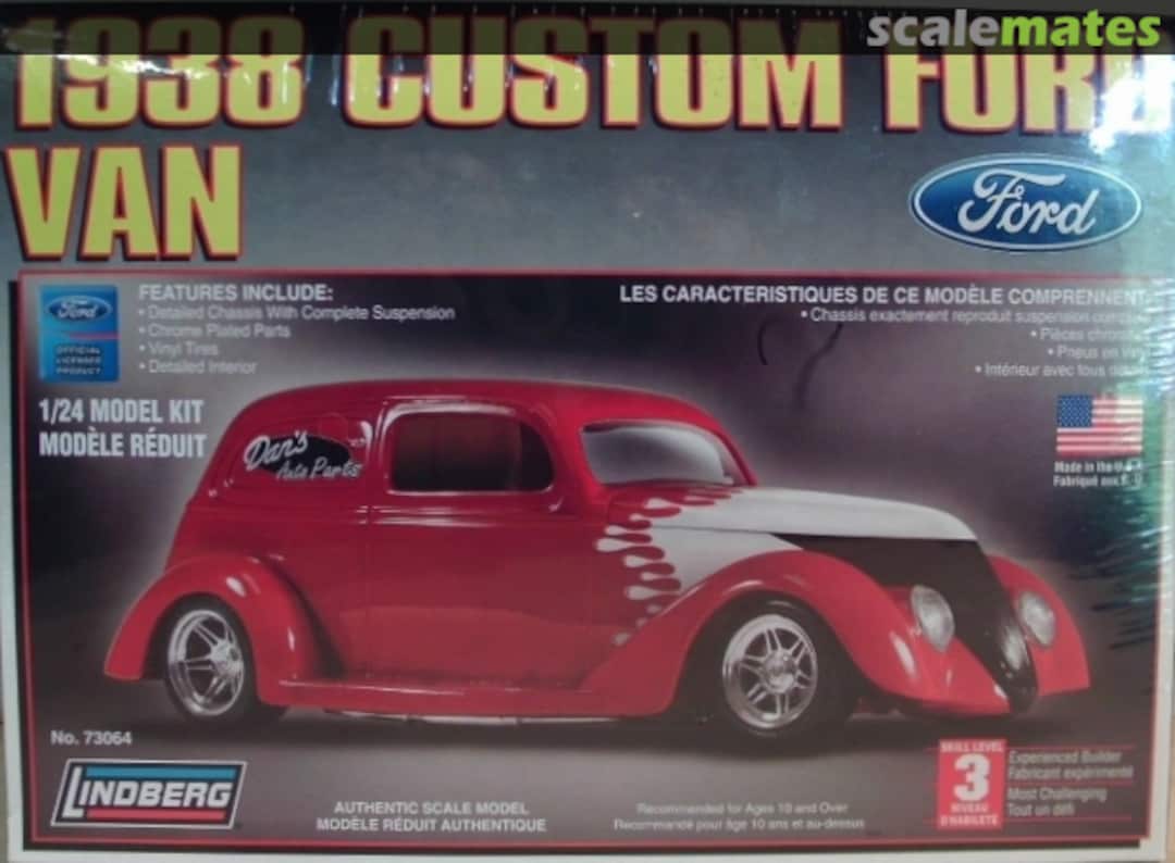Boxart 1938 Custom Ford Van 73064 Lindberg