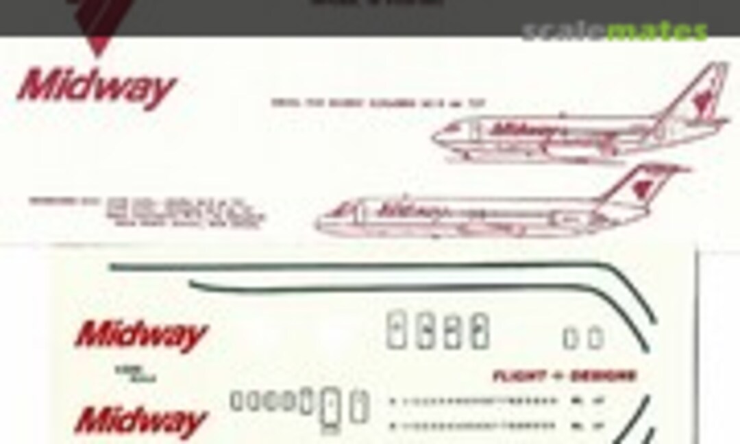 1:200 Midway Airlines Douglas DC-9 or 737 (Flight Designs )