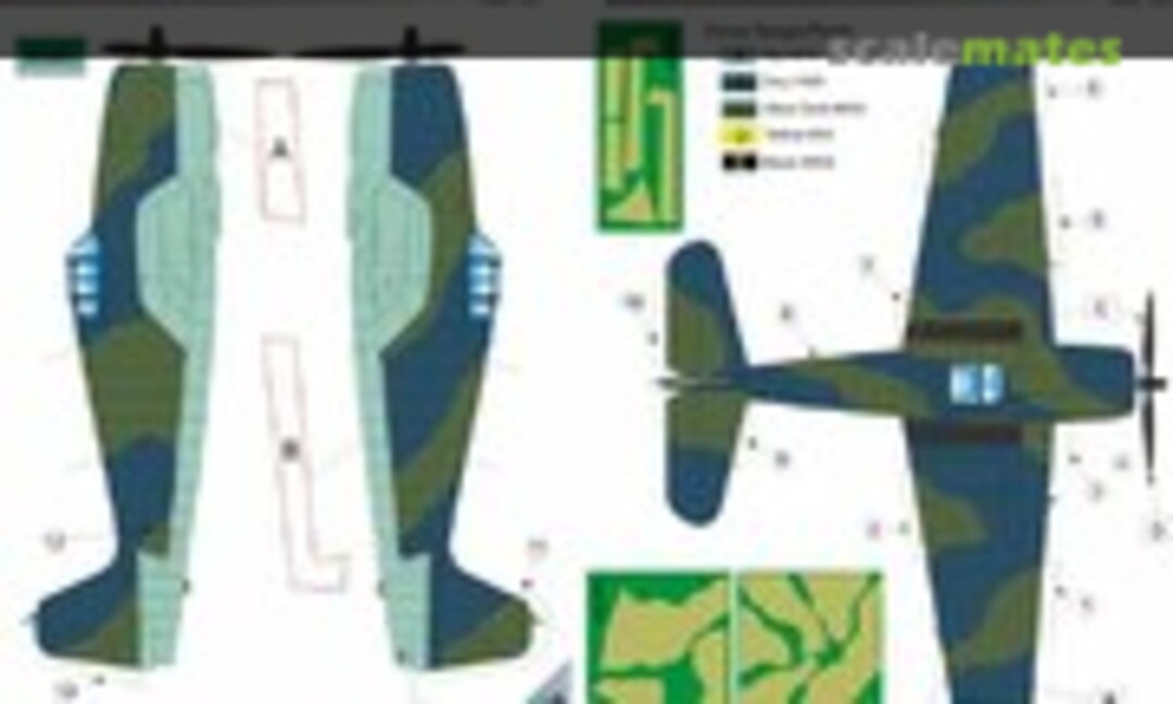 1:24 Hellcat Mk.I/Mk.II FAA Camouflage Painting Mask (LF Models M2405) M2405