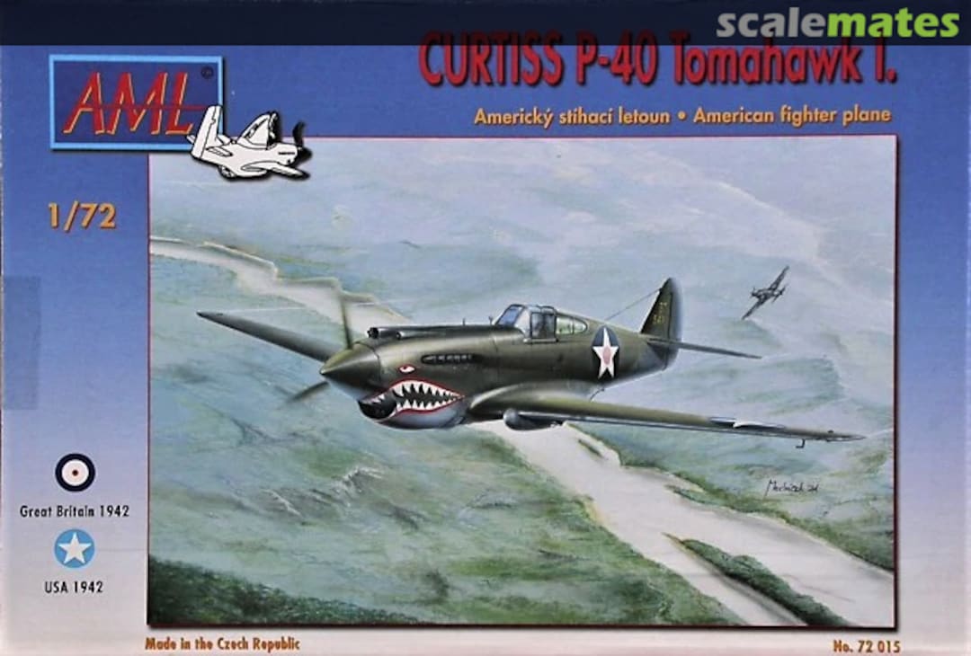 Boxart Curtiss P-40 Tomahawk I. 72 015 AML Boxart Curtiss P-40 Tomahawk I. 72 015 AML