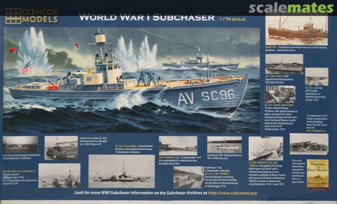 Boxart World War I Subchaser 07301 Glencoe Models Boxart World War I Subchaser 07301 Glencoe Models