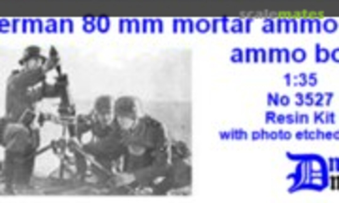 1:35 German 80mm mortar ammo and ammo box (Dnepro Model 3527) 3527