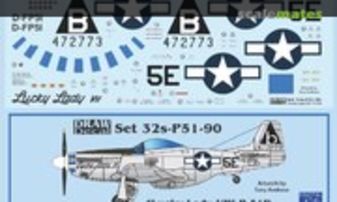 1:32 “Lucky Lady VII” P-51D (Draw Decal 32-P51-90) 32-P51-90