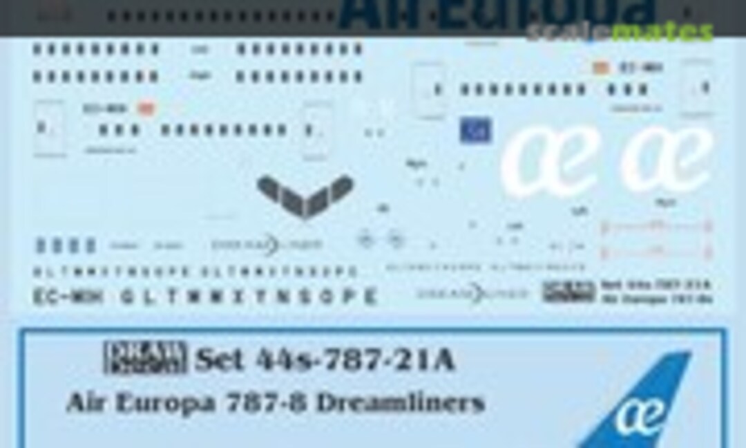 1:144 Air Europa 787-8 Dreamliners (Draw Decal 44-787-21A) 44-787-21A