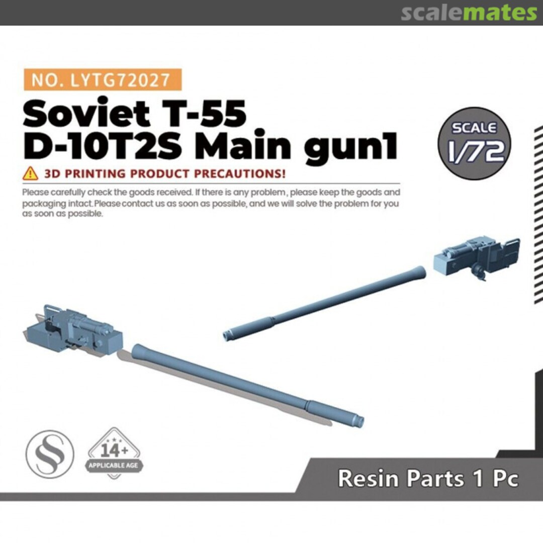 Boxart Soviet T-55 D-10T2S Main gun 1 LYTG72027 Yao's Studio/ 老姚手工坊
