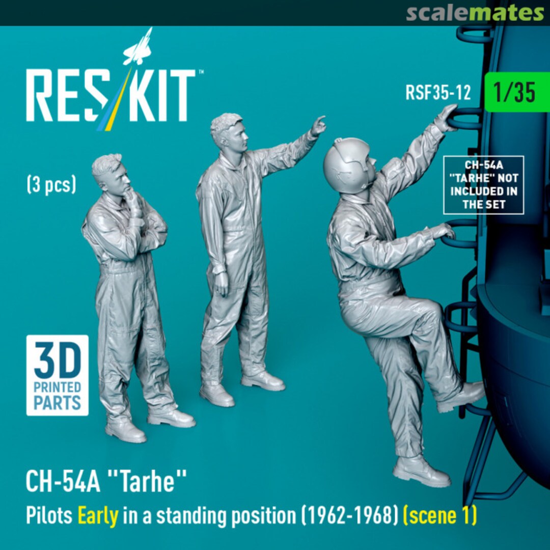Boxart CH-54A Tarhe pilots Early in a standing position (1962-1968) (scene 1) (3 pcs) RSF35-0012 ResKit
