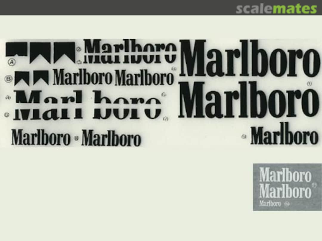 Boxart Tobacco instant lettering (for MP4/6) ITEM-F02 Shunko Models