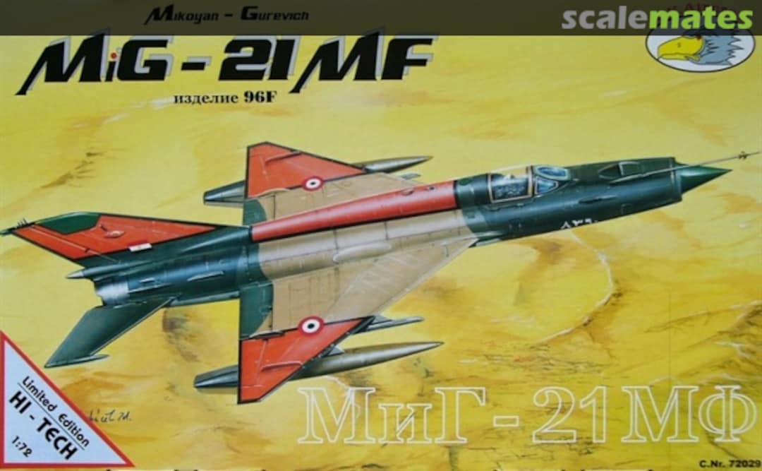 Boxart MiG-21MF Izdeliye 96F 72029HT R.V.Aircraft Boxart MiG-21MF Izdeliye 96F 72029HT R.V.Aircraft