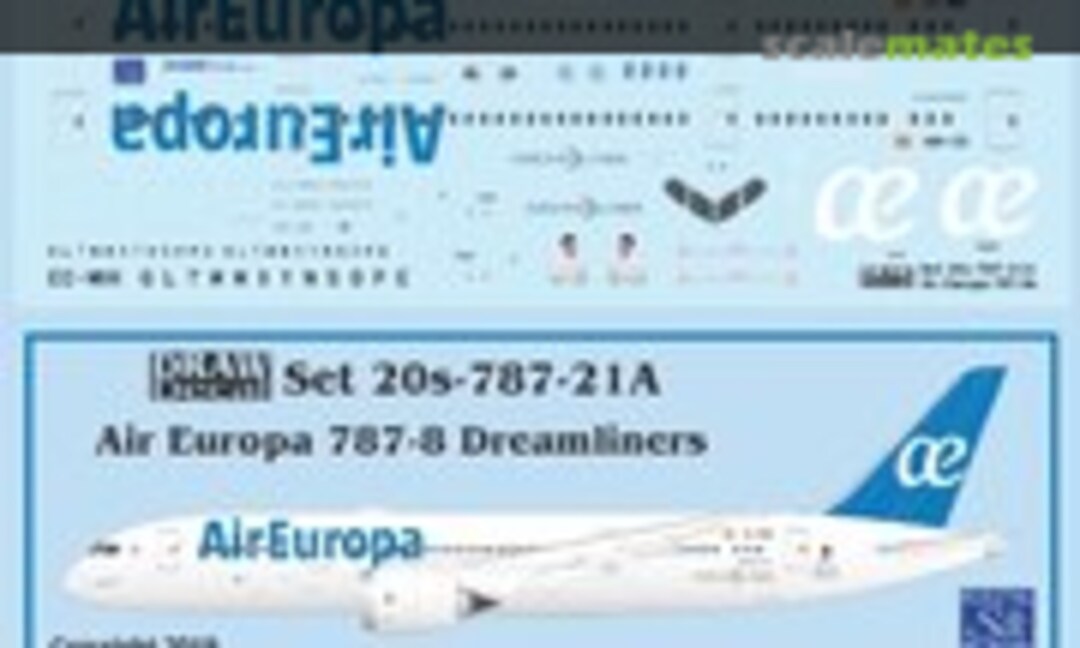 1:200 Air Europa 787-8 Dreamliners (Draw Decal 20-787-21A) 20-787-21A