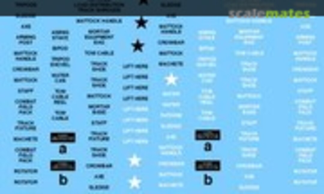 1:35 Exterior Stencils for All M113 Based Vehicles (Archer AR35334) AR35334