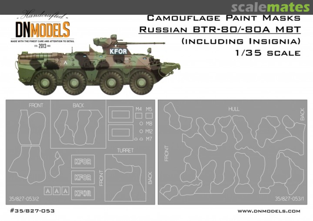 Boxart Camouflage Paint Masks BTR-80/-80A incl. Insignia 35/827-053 DN Models Boxart Camouflage Paint Masks BTR-80/-80A incl. Insignia 35/827-053 DN Models