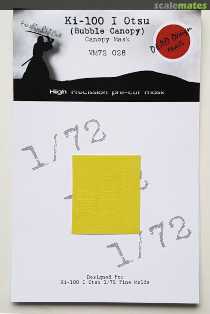 Boxart Ki-100 Otsu (Bubletop) Canopy Mask VM72028 DEAD Design Models Boxart Ki-100 Otsu (Bubletop) Canopy Mask VM72028 DEAD Design Models