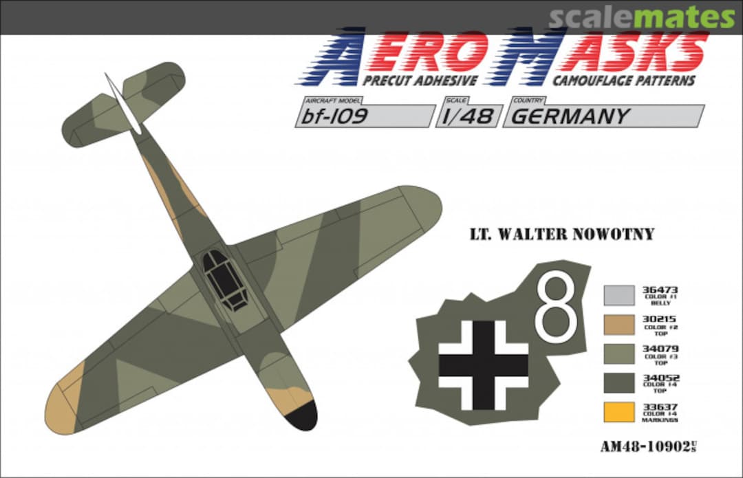 Boxart Bf 109 Germany Lt.Walter Nowotny AM48-10902 AeroMasks Boxart Bf 109 Germany Lt.Walter Nowotny AM48-10902 AeroMasks