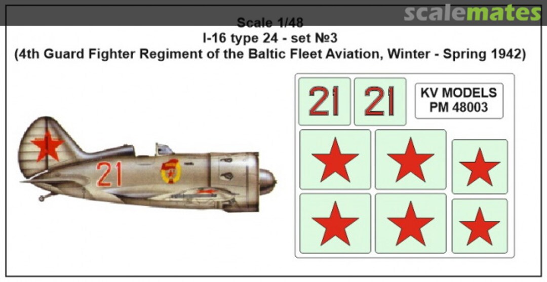 Boxart Masks for I-16 type 24 military aircraft insignia PM48003 KV Models