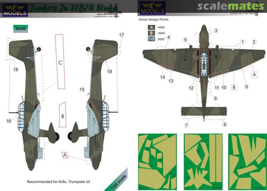 Boxart Junkers Ju-87B/R Camouflage Painting Mask M2406 LF Models Boxart Junkers Ju-87B/R Camouflage Painting Mask M2406 LF Models
